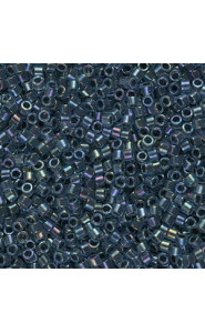 Miyuki delica Beads 11/0 - Midnight blue lined aqua ab DB-286